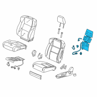 OEM 2015 Acura ILX Heater, Left Front Seat-Back Diagram - 81524-TX6-A31