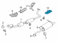 OEM 2020 Nissan Versa Heat Insulator-Trunk Floor Diagram - 74772-5EE0A