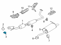 OEM 2020 Nissan Versa Mounting-Exhaust, Rubber Diagram - 20651-5RA0A