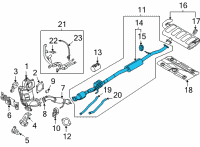 OEM 2022 Hyundai Tucson MUFFLER COMPLETE-CENTER Diagram - 28600-P0580