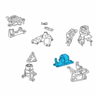 OEM 2018 Toyota Camry Side Transmission Mount Diagram - 12372-0P080