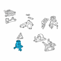 OEM 2020 Toyota Camry Front Transmission Mount Diagram - 12361-0P210