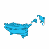 OEM 2017 Hyundai Santa Fe Sport Front Passenger Side Fog Light Assembly Diagram - 92202-4Z510