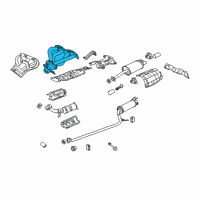 OEM Honda Civic Manifold, Exhuast Diagram - 18100-RRB-A00