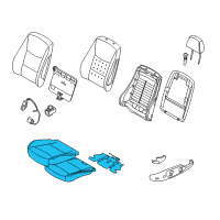 OEM 2008 BMW 128i Seat Upholstery, Leather Diagram - 52-10-9-177-093