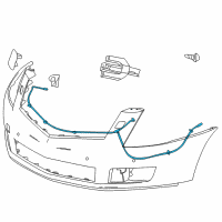 OEM Cadillac SRX Washer Hose Diagram - 15949213