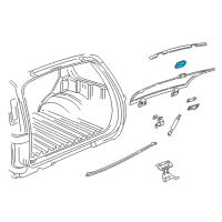 OEM 1997 GMC Jimmy Handle, End Gate Diagram - 12546796