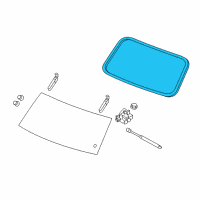 OEM 2011 Jeep Grand Cherokee WEATHERSTRIP-LIFTGATE Glass Diagram - 55399181AC