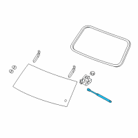 OEM 2012 Jeep Grand Cherokee Liftgate Glass Support Diagram - 68083885AA