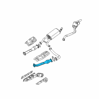 OEM 2008 Nissan Pathfinder Exhaust Tube Assembly, Front Diagram - 20020-ZS00B
