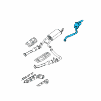 OEM 2010 Nissan Pathfinder Exhaust Tube Assembly, Rear Diagram - 20050-ZL10A