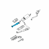 OEM 2011 Nissan Pathfinder Front Exhaust Tube Assembly Diagram - 20010-ZL90B