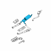 OEM 2010 Nissan Pathfinder Exhaust, Main Muffler Assembly Diagram - 20100-ZL10A