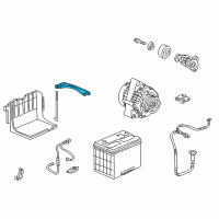 OEM 1996 Acura TL Plate, Battery Setting Diagram - 31512-SV7-A00