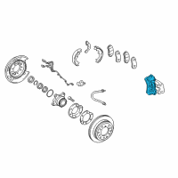 OEM 2009 Lexus GX470 Mounting, Rear Disc Brake Cylinder, LH Diagram - 47722-60020