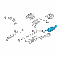 OEM 2014 Hyundai Sonata Tail With Muffler Pipe, Left Diagram - 28710-3Q330