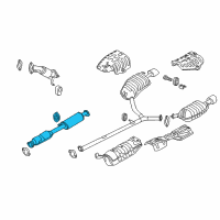 OEM 2013 Kia Optima Exhaust System Center Pipe Diagram - 286003Q330