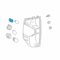 OEM Toyota Tundra Stop Lamp Bulb Socket Diagram - 81555-0C100