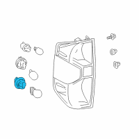 OEM 2018 Toyota C-HR Stop Lamp Bulb Socket Diagram - 90075-60001