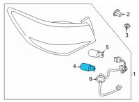 OEM 2016 Nissan Versa Note Bulb Diagram - KE262-89947