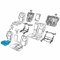 OEM 2016 Jeep Cherokee Seat Cushion Foam Rear Right Diagram - 68091766AB