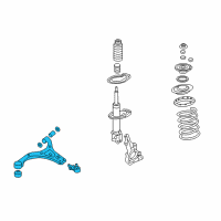 OEM Hyundai Entourage Arm Complete-Front Lower, RH Diagram - 54501-4D100