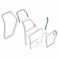 OEM 2004 Saturn L300 Weatherstrip Asm, Rear Side Door Auxiliary Diagram - 22673749