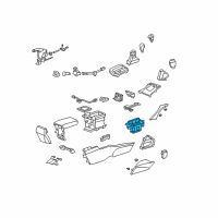 OEM Acura TSX Holder Assembly, Cup (Gun Metallic) Diagram - 77230-TL0-G02ZA