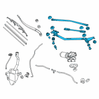 OEM 2017 Honda Odyssey Link, FR Wiper Diagram - 76530-TK8-A03
