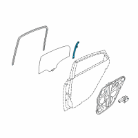 OEM 2014 Hyundai Sonata Run&Channel-Rear Door Delta Lower, RH Diagram - 83545-3S000