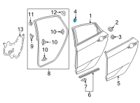 OEM 2018 Honda Clarity Seal C, Door Panel Hole (25MM) Diagram - 91657-SP0-000