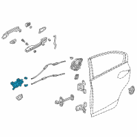 OEM 2012 Honda Civic Handle Assembly, Right Rear Inside (Warm Gray) Diagram - 72620-TR0-A11ZB