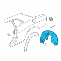 OEM 2011 Dodge Challenger Shield-WHEELHOUSE Diagram - 5028747AB