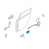 OEM 2011 Kia Soul Door Inside Handle Assembly, Left Diagram - 826102K010