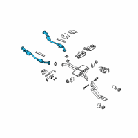 OEM 2004 Pontiac GTO 3Way Catalytic Convertor Assembly (W/ Exhaust Manifold P Diagram - 92066694