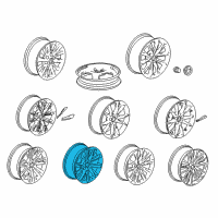 OEM 2019 Cadillac XTS Wheel, Alloy Diagram - 23372451