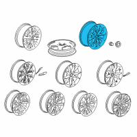 OEM 2016 Cadillac XTS Wheel, Alloy Diagram - 22783689