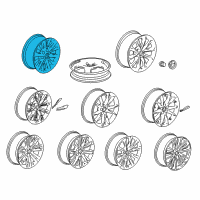 OEM 2019 Cadillac XTS Wheel, Alloy Diagram - 20989562