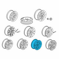 OEM 2019 Cadillac XTS Wheel, Alloy Diagram - 23491828