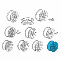 OEM Cadillac XTS Wheel, Alloy Diagram - 23372452