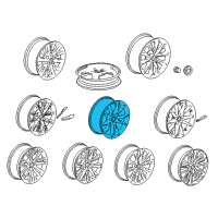 OEM 2013 Cadillac XTS Wheel, Alloy Diagram - 22894669