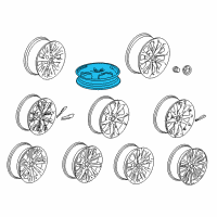 OEM 2019 Cadillac XTS Wheel, Alloy Diagram - 22887108