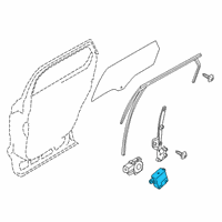 OEM 2017 Lincoln MKX Window Motor Diagram - FA1Z-5823394-A