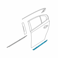 OEM 2015 Lincoln MKS Lower Molding Diagram - 8A5Z-5425556-AA