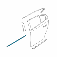 OEM 2009 Lincoln MKS Belt Weatherstrip Diagram - 8A5Z-5425597-AC