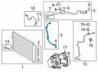 OEM Toyota Venza Front Suction Hose Diagram - 88704-42840