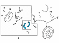 OEM 2016 Nissan Sentra Shoe Set-Rear Brake To Front Diagram - D4060-3SG0A