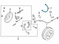 OEM 2021 Nissan Sentra Hose Assembly-Brake, Rear LH Diagram - 46211-6LB1A
