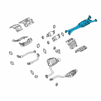 OEM Hyundai Center Muffler Assembly Diagram - 28650-3N960