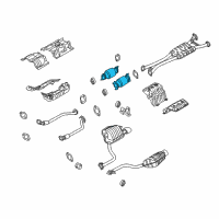 OEM 2016 Hyundai Equus Catalytic Converter Assembly, Left Diagram - 28950-3F140